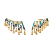 Beatriz Enamel Ear Climber Earrings - Josefina Jewels