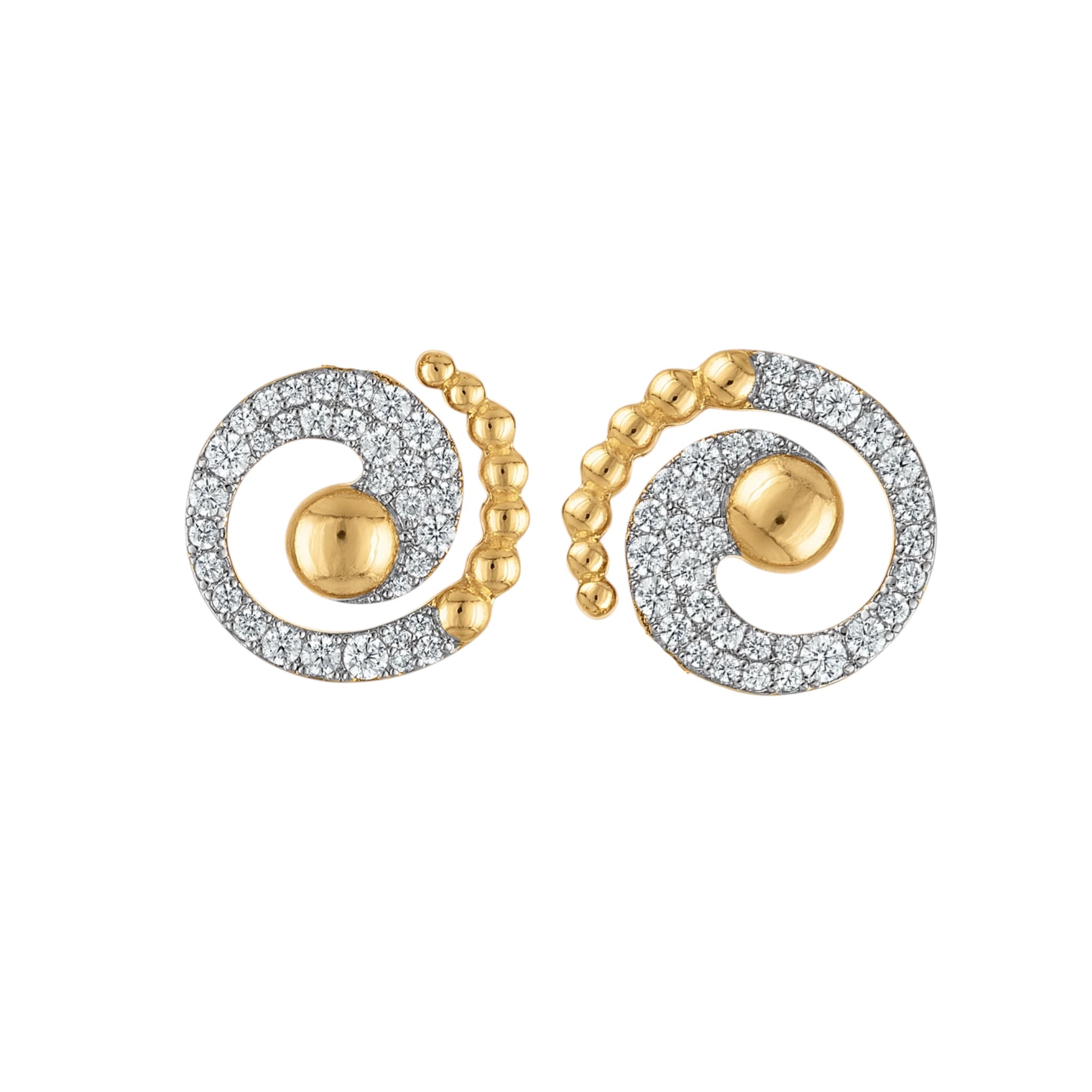 Sparkly Serpent Stud Earrings - Josefina Jewels