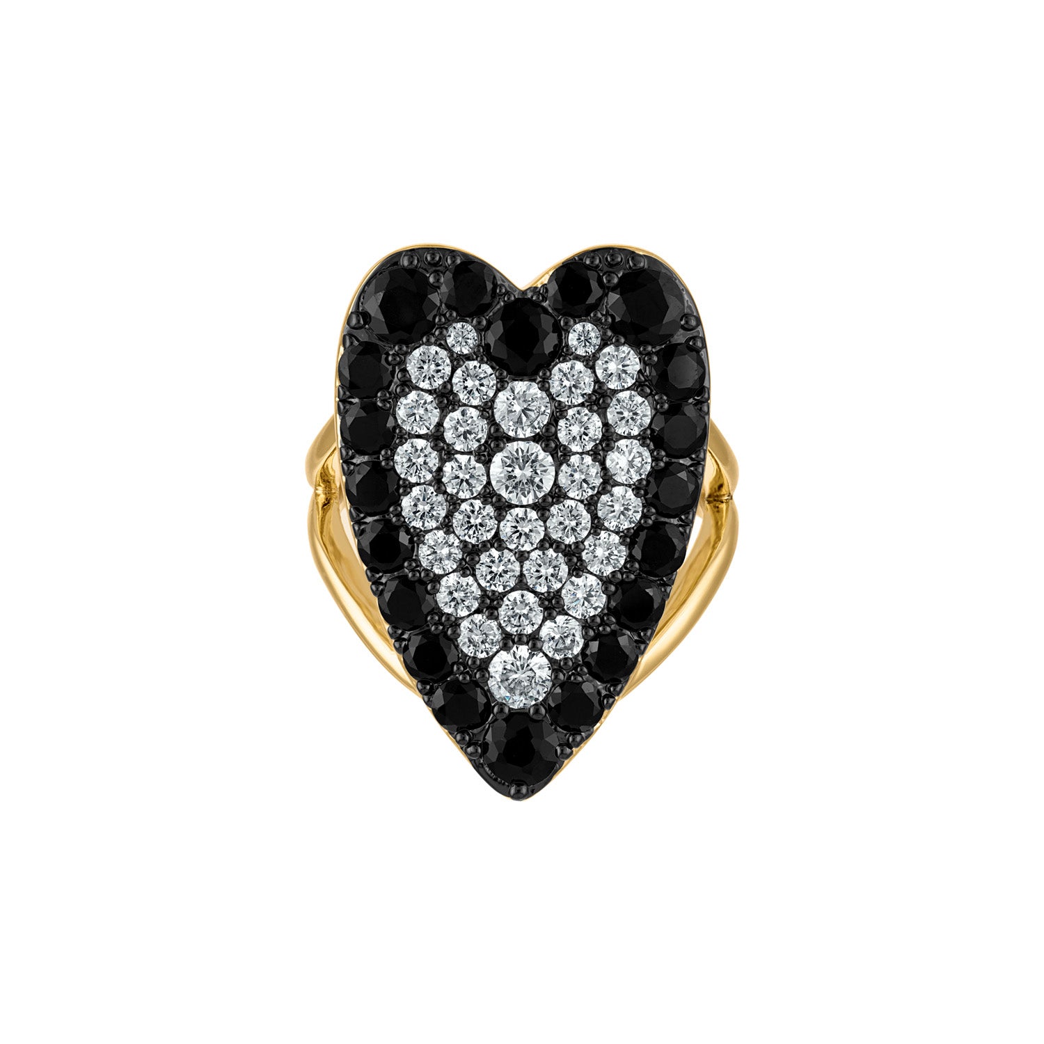 Colorful Heart Pave Cocktail Ring - Josefina Jewels
