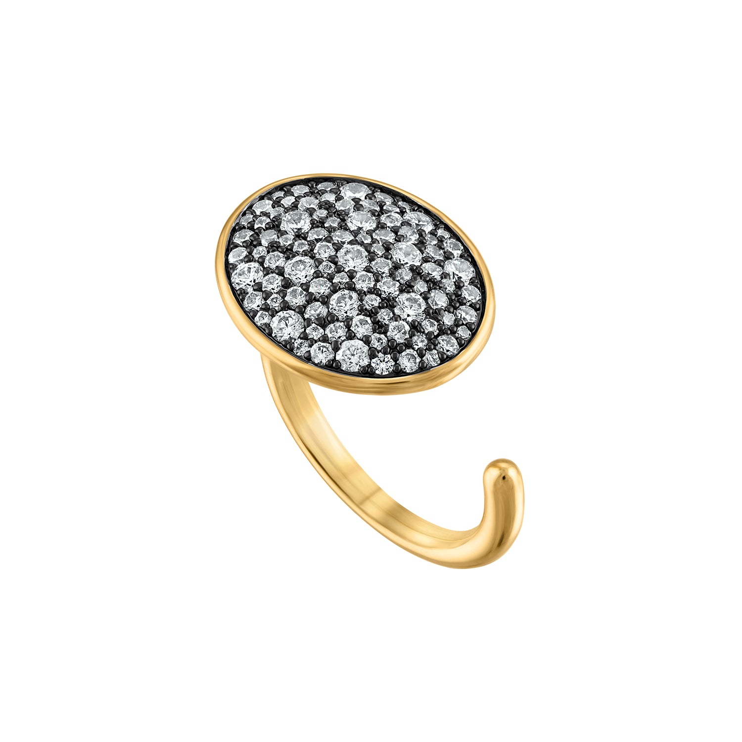 Oval Pave Ring - Josefina Jewels