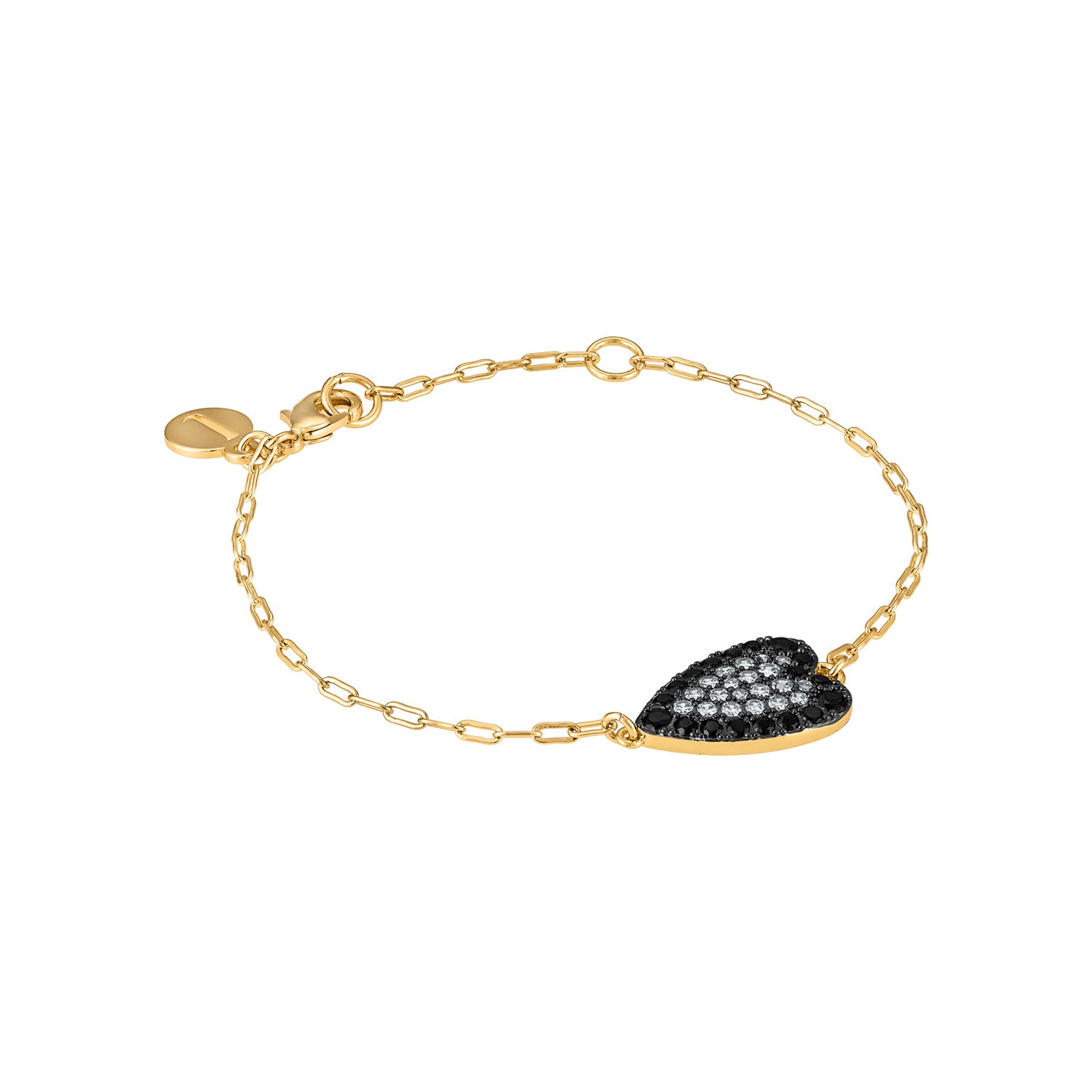 Colorful Heart Pave Chain Bracelet - Josefina Jewels