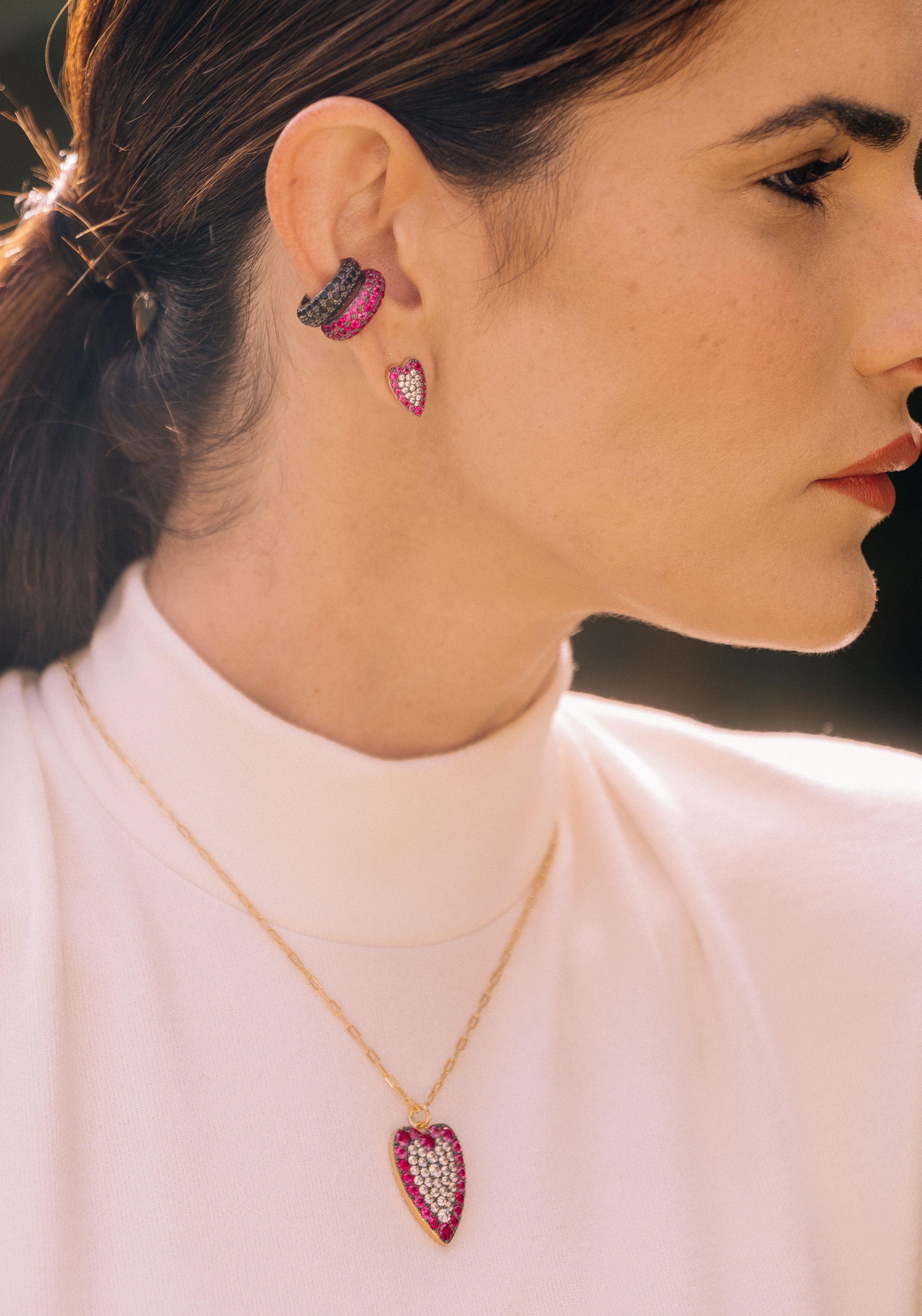 Colorful Pave Ear Cuff - Josefina Jewels