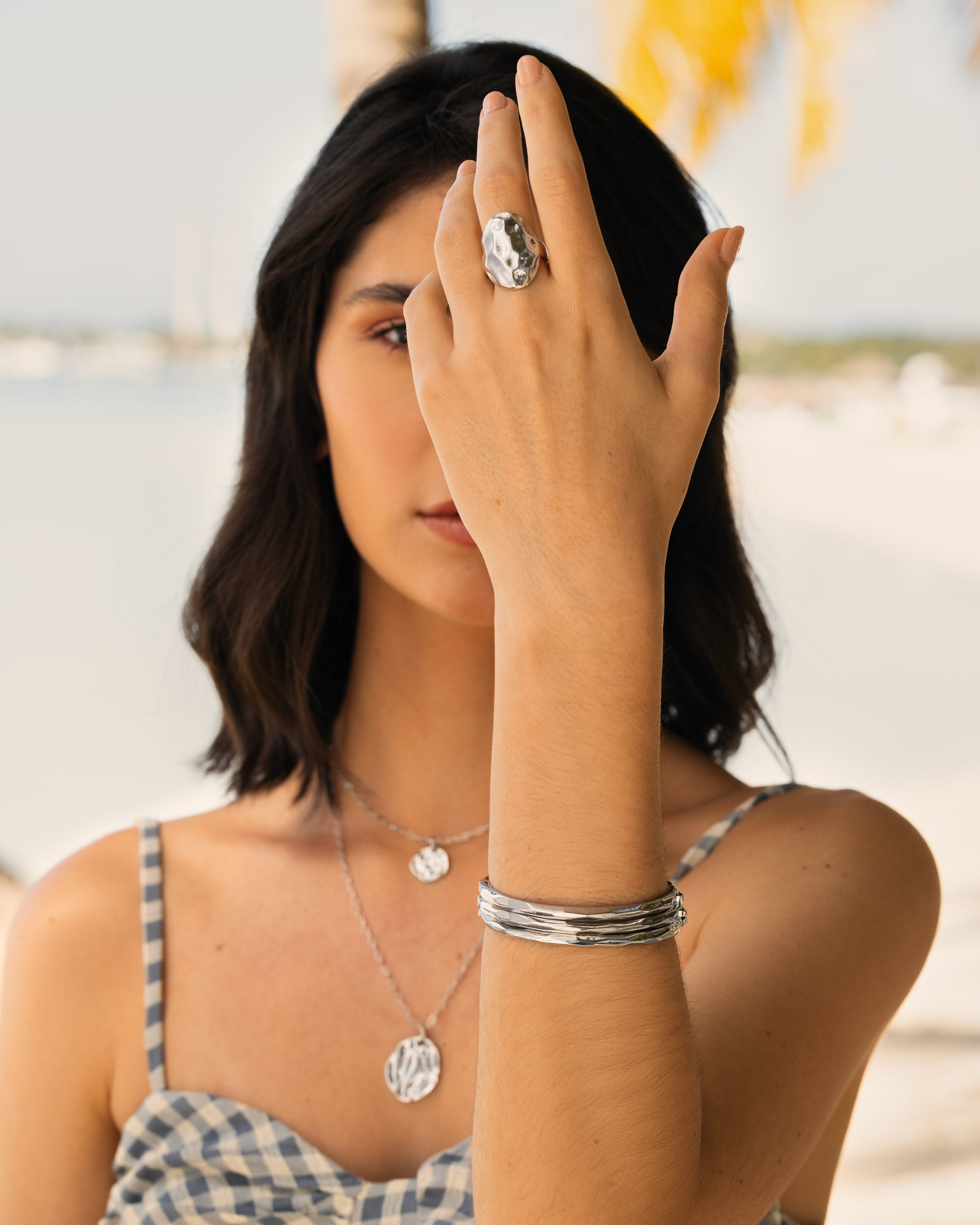 Dome Hammered Ring - Josefina Jewels