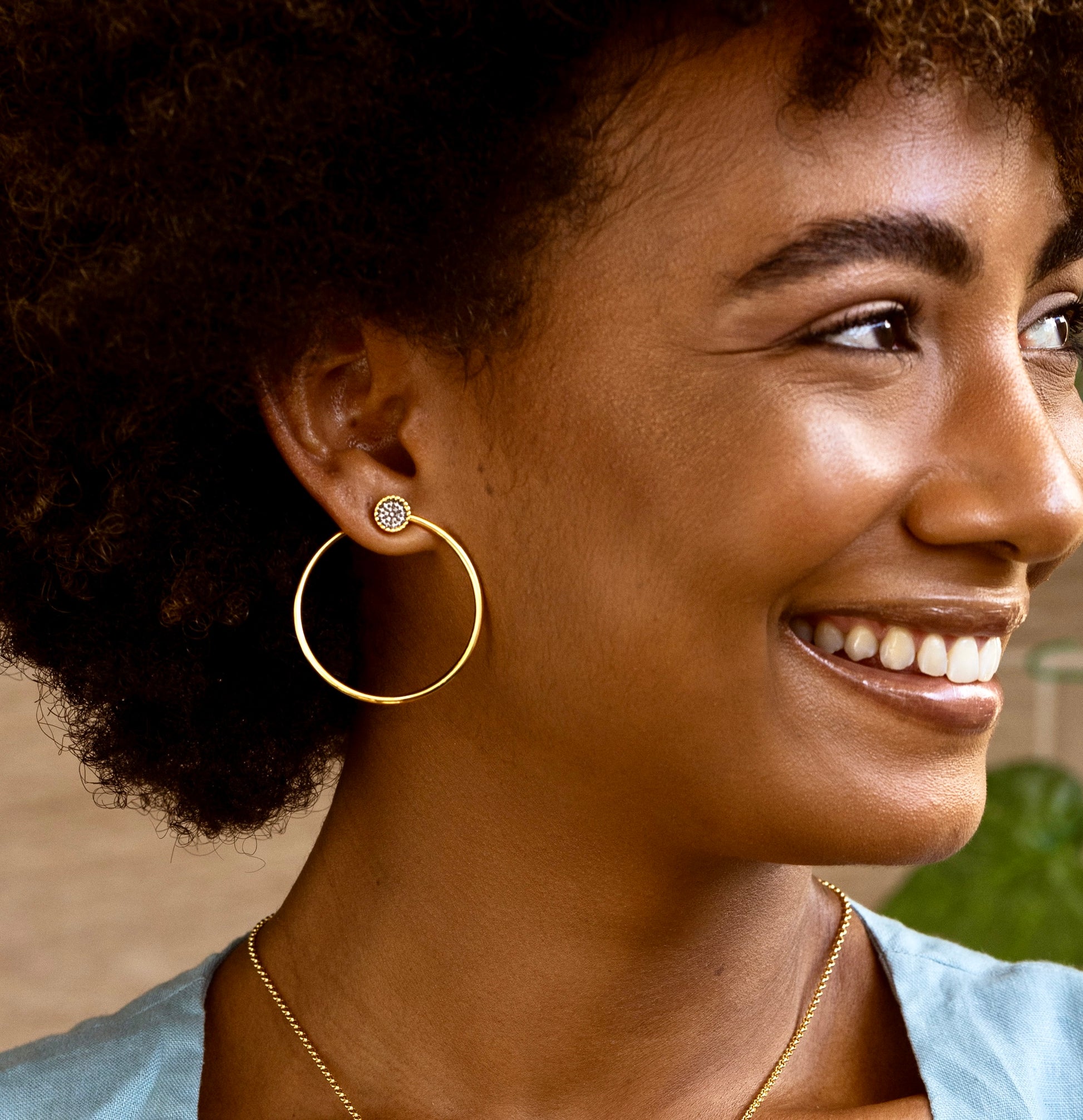 Emilia Side Hoop Earrings - Josefina Jewels