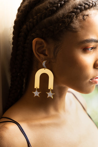 Luna & Estrellas Statement Earrings - Josefina Jewels