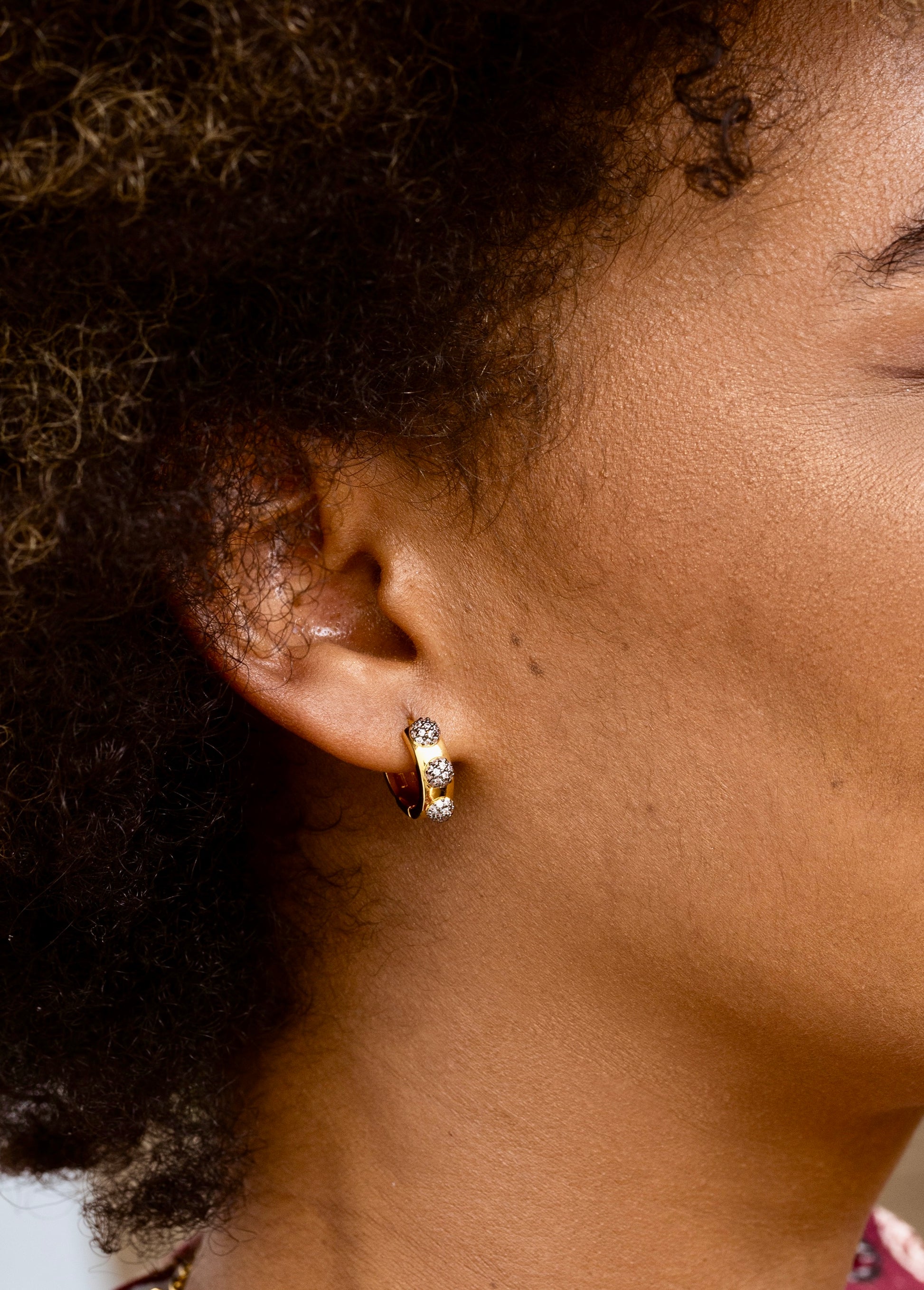 Emilia Multi Huggie Petite Earrings - Josefina Jewels
