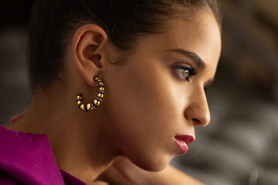 Josephine Two Tone Hoop Earrings - Josefina Jewels