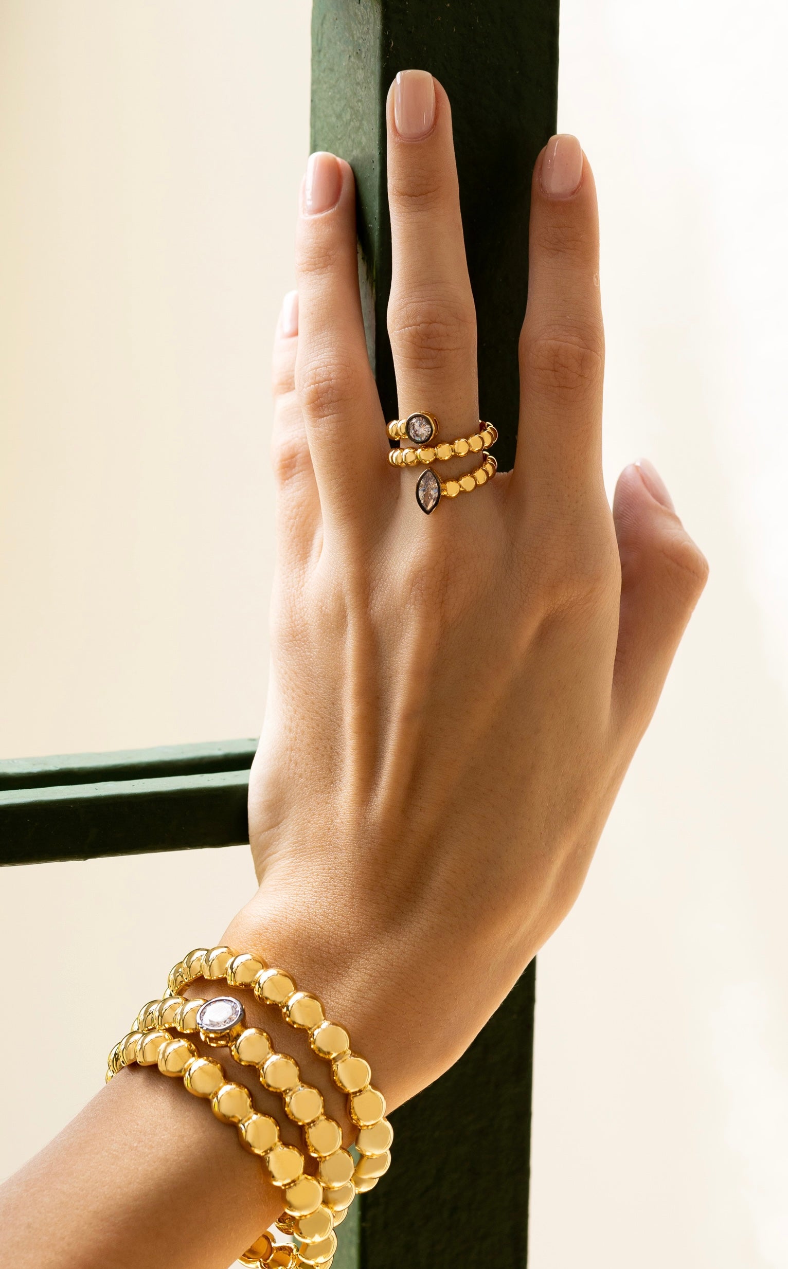Olivia Large Ball Cuff Bracelet - Josefina Jewels
