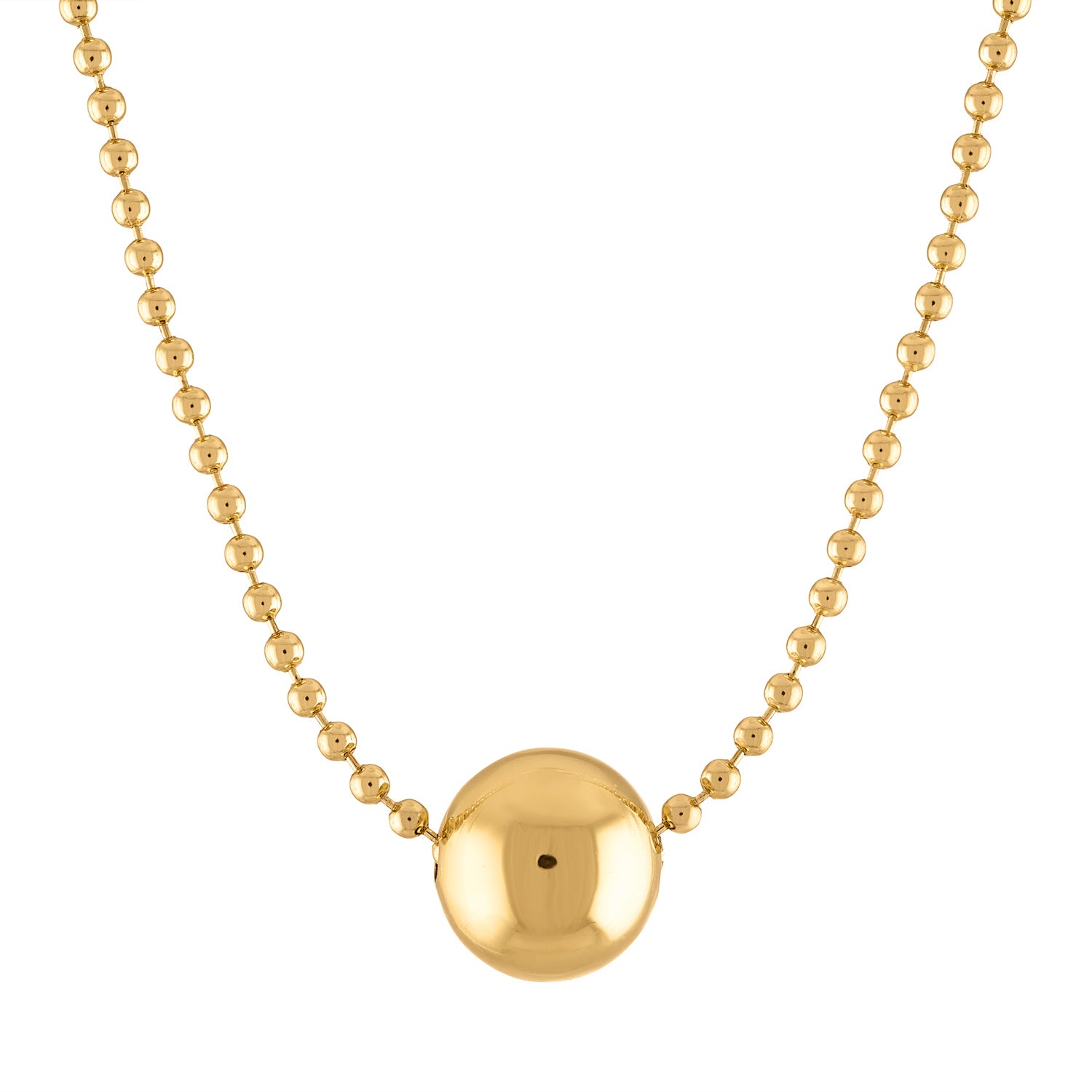 Mia Gold Ball Pendant Short - Josefina Jewels