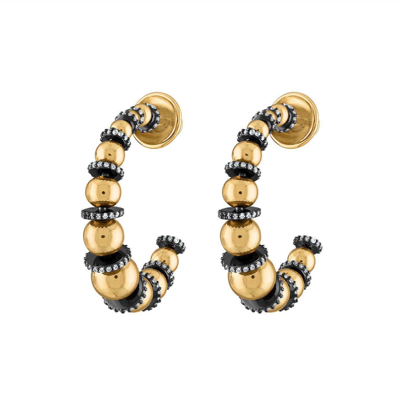 Josephine Two Tone Hoop Earrings - Josefina Jewels