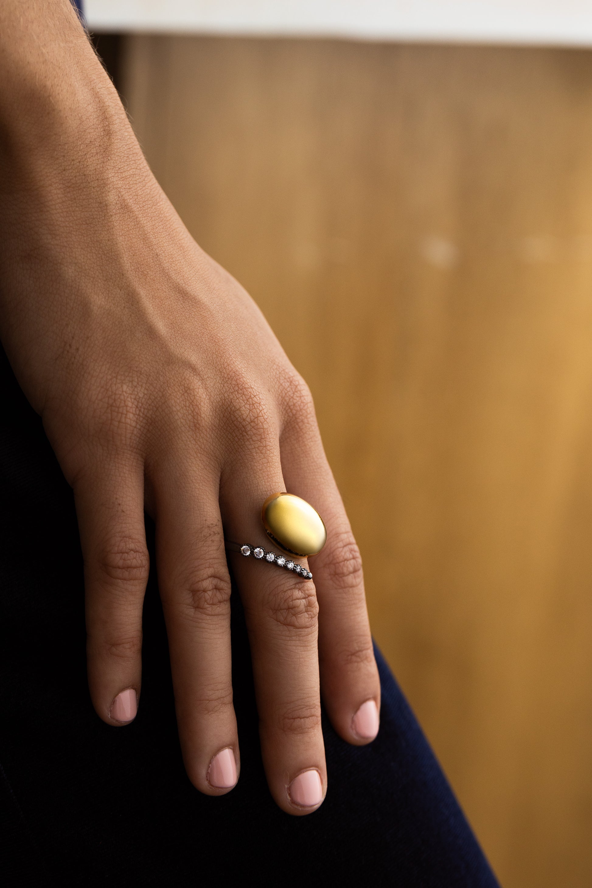 Two Tone Snake Ring - Josefina Jewels